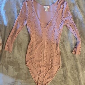 Pink Long-Sleeve Bodysuit